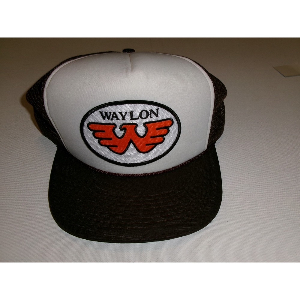 WAYLON JENNINGS TRUCKER FOAM   SNAPBACK  BEACH   HAT CAP VINTAGE K2